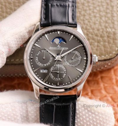 Swiss Copy Jaeger-LeCoultre Master Ultra Thin Perpetual Watch Rhodium Dial
